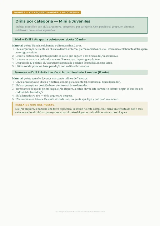 Bonus 1 — Drills Kit Arquero